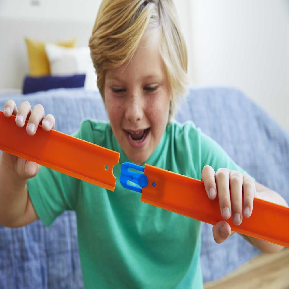 Pista Recta Hot Wheels Track Builder Unlimited Con 4 Conectores img #2