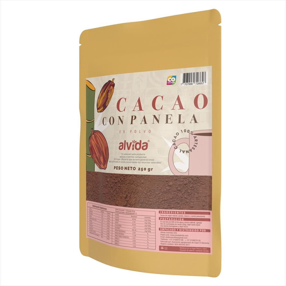 Cacao Alvida En Polvo Con Panela X 250 Gr img #3