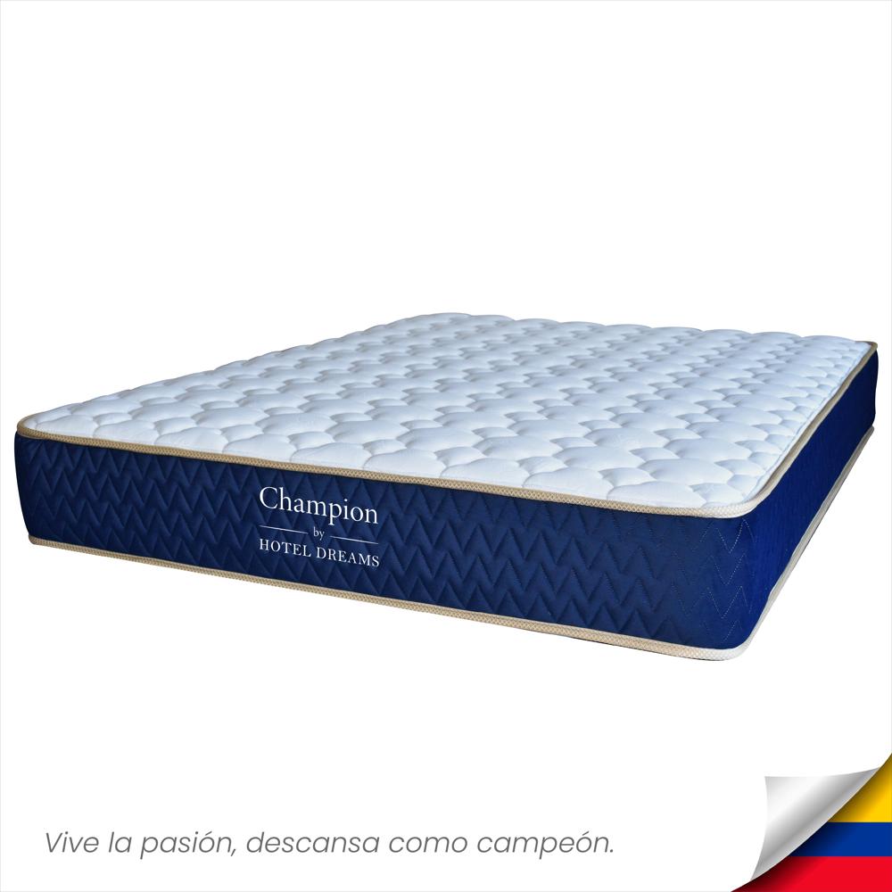 Combo Colchón Champion Queen 160X190 Cm Ortopedico +Protector De Colchon +2 Almohada img #3