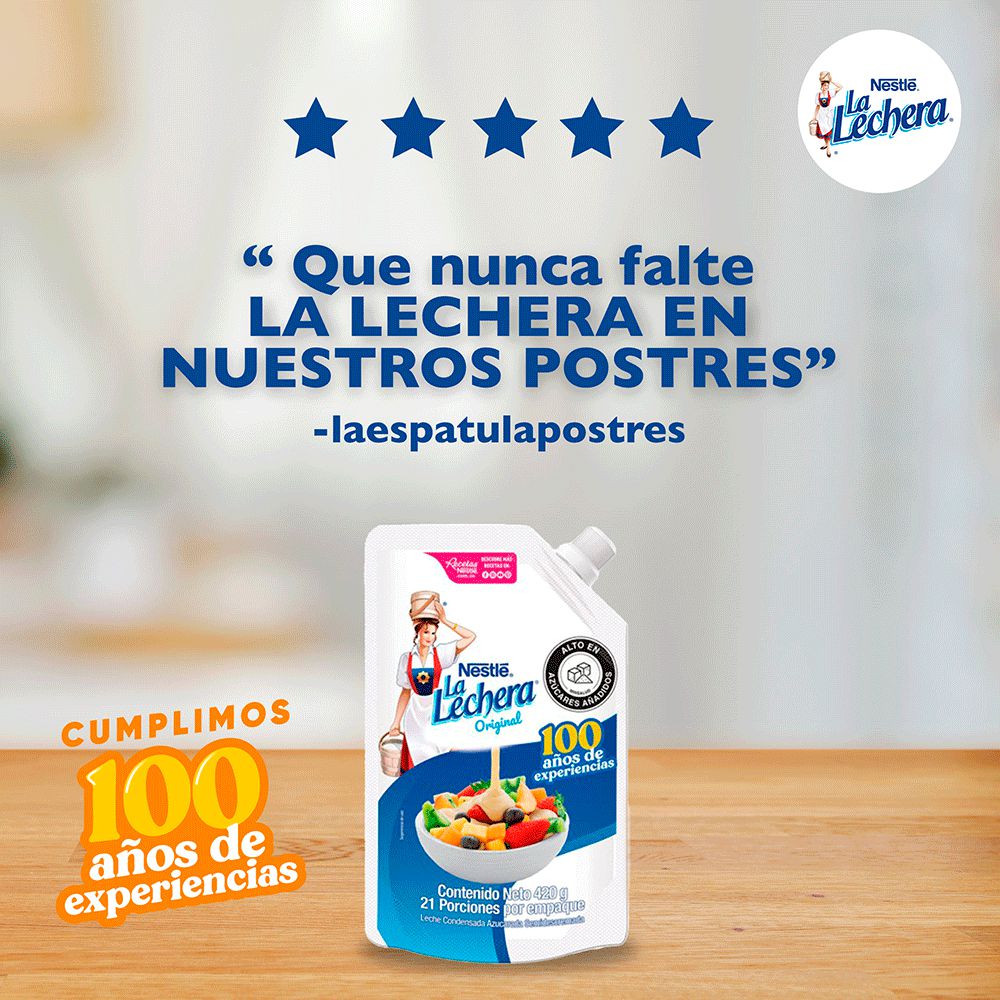 Leche condensada LA LECHERA lata (395  gr) img #6