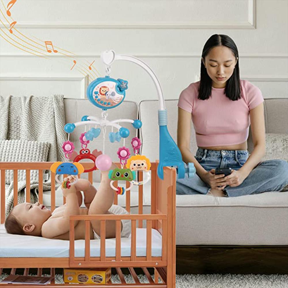 Móvil Proyector Para Cuna Con Control Azul img #3