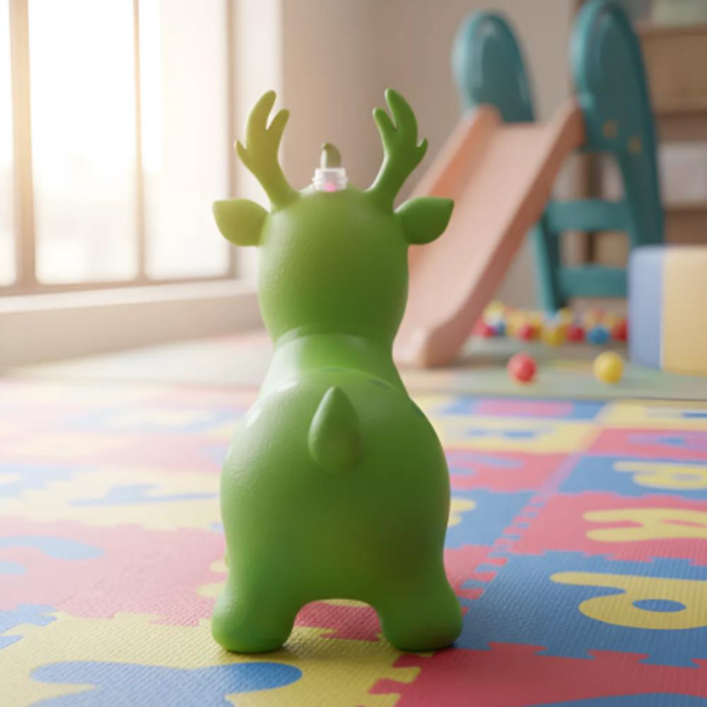Saltarín Reno Inflable Con Luz Y Sonido Verde Ref 335 img #3
