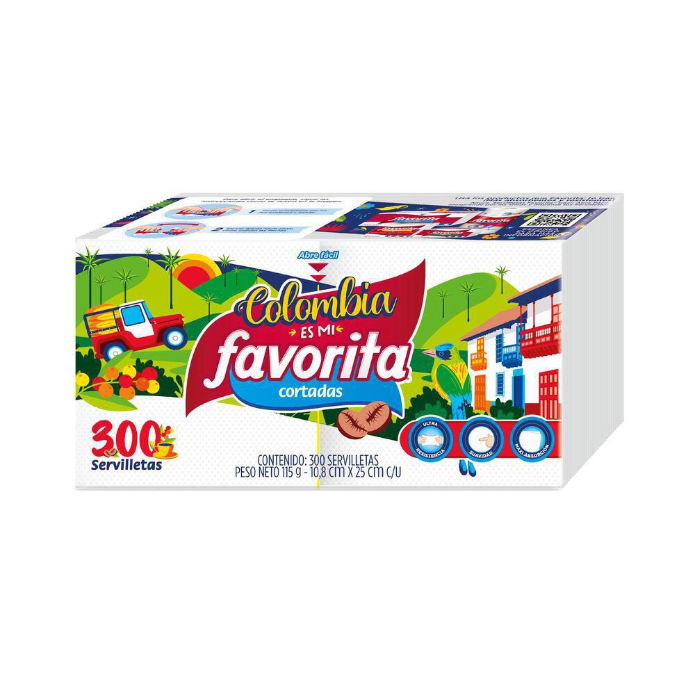 Servilletas FAVORITA cortadas (300  und) img #1