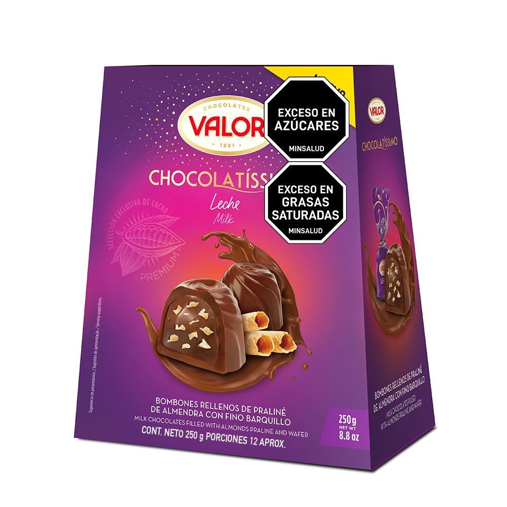 Bombones de chocolate VALOR MARCA EXCLUSIVA cubierto de almendra (250  gr) img #1