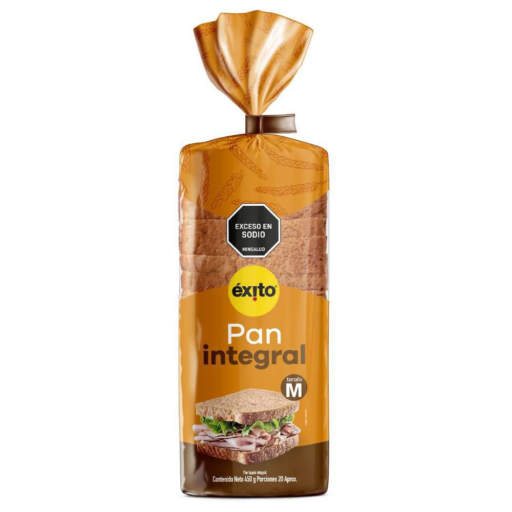 Pan tajado EXITO MARCA PROPIA integral (450  gr) img #1