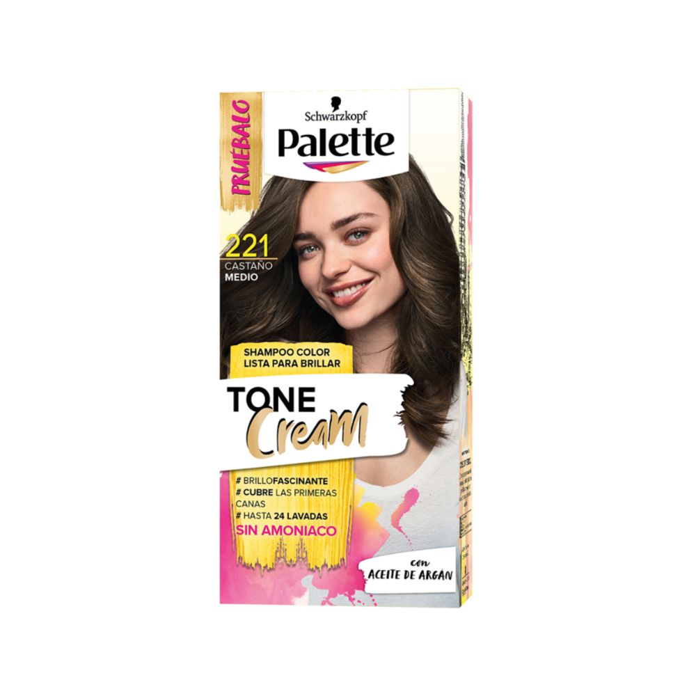 Shampoo PALETTE TONECREAM castaño medio sin amoníaco (1  und) img #1