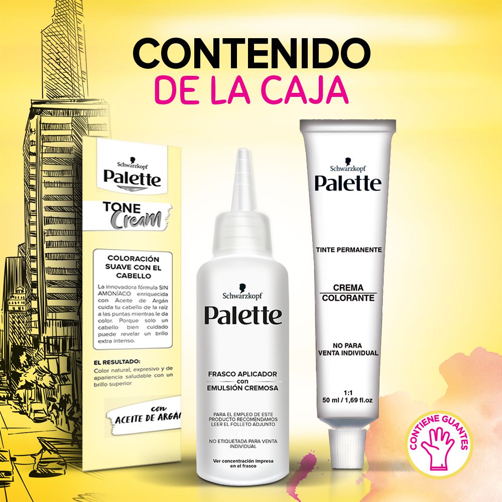 Shampoo PALETTE TONECREAM castaño medio sin amoníaco (1  und) img #3