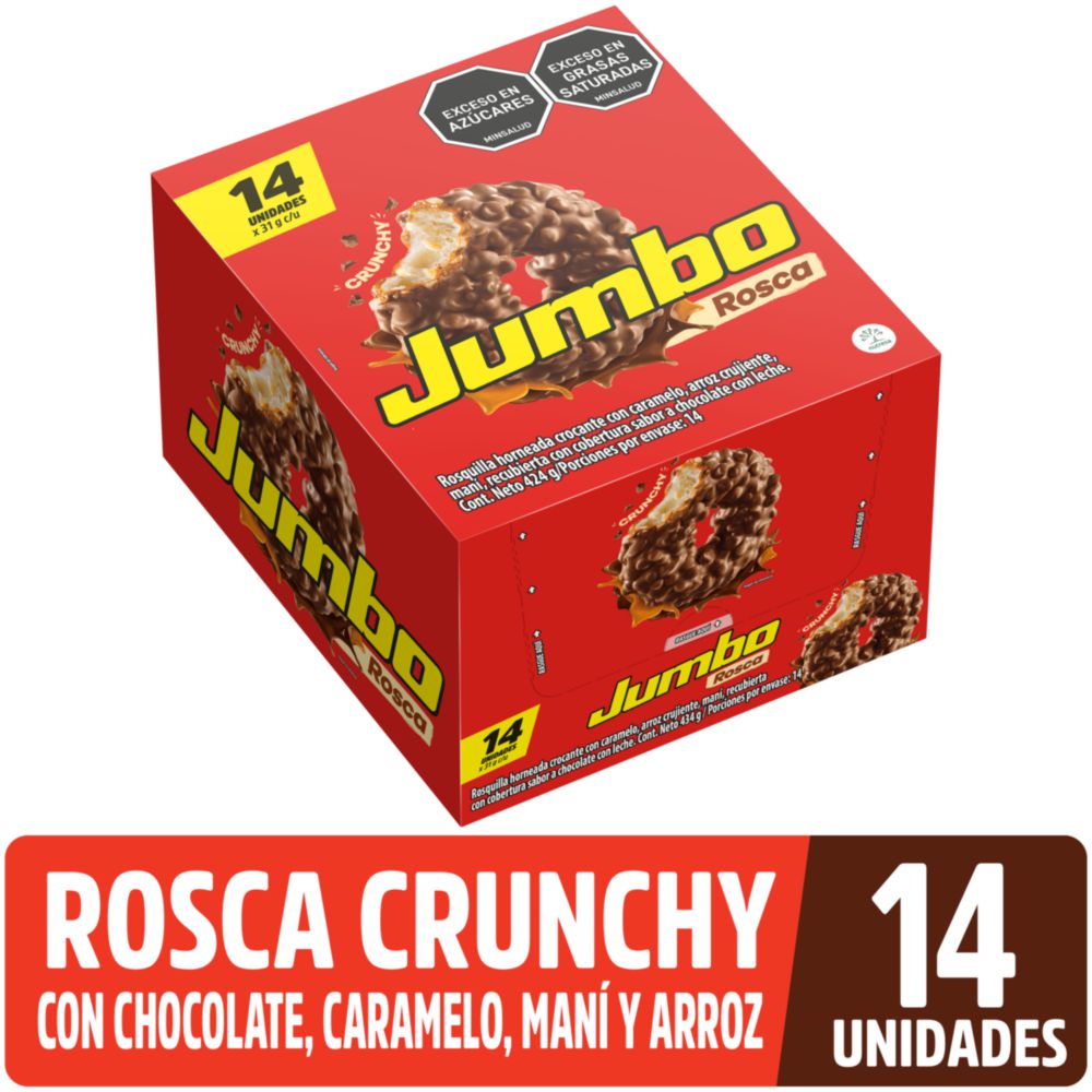 Chocolates JUMBO rosca crujiente con maní y arroz (434  gr) img #1