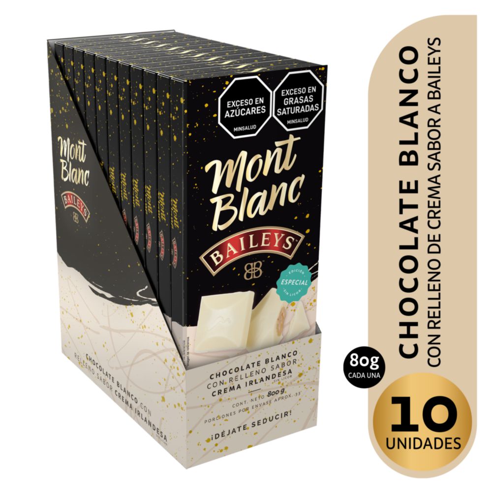 Chocolatina MONTBLANC con relleno de baileys (800  gr) img #1