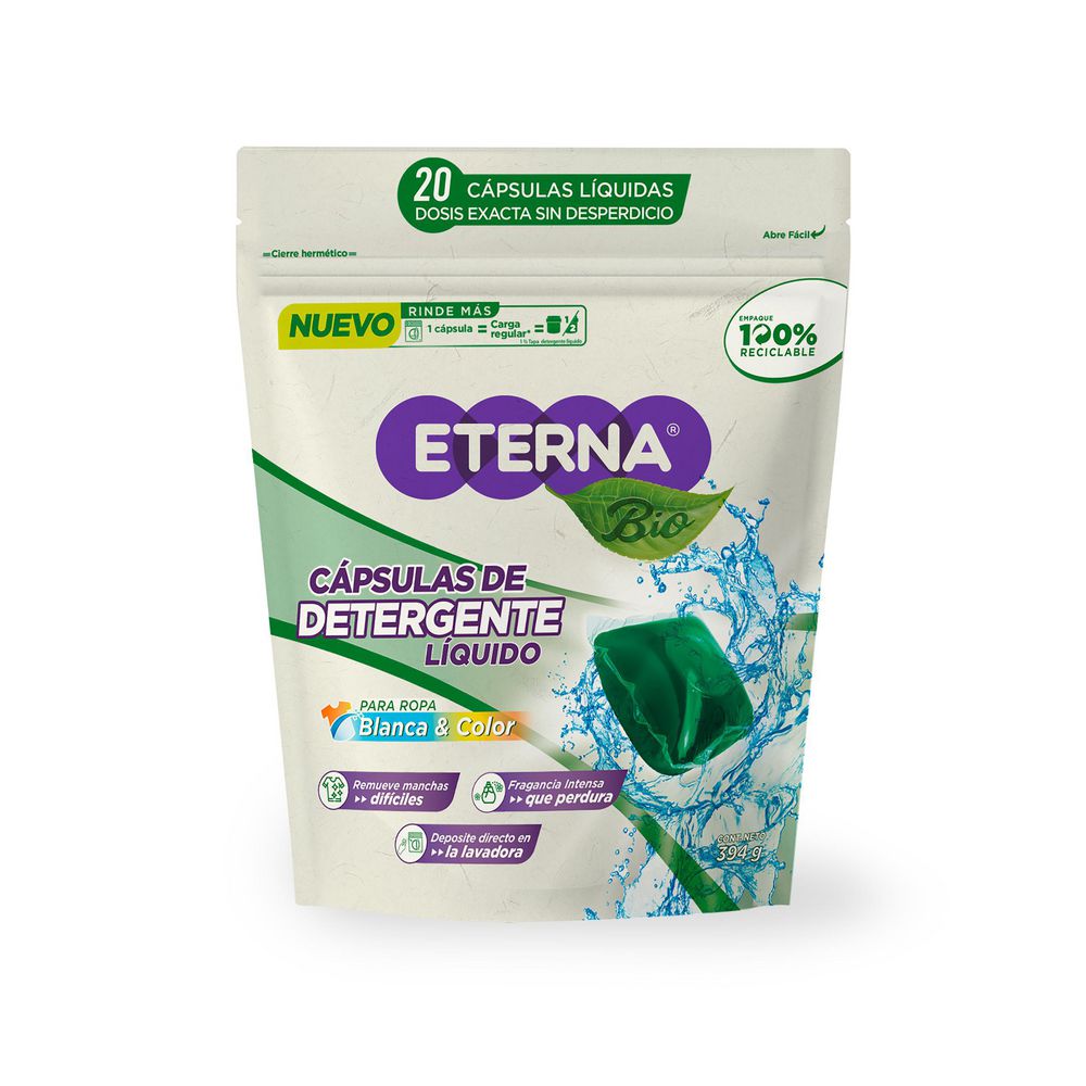 Cápsulas de detergente ETERNA líquido (394  gr) img #1