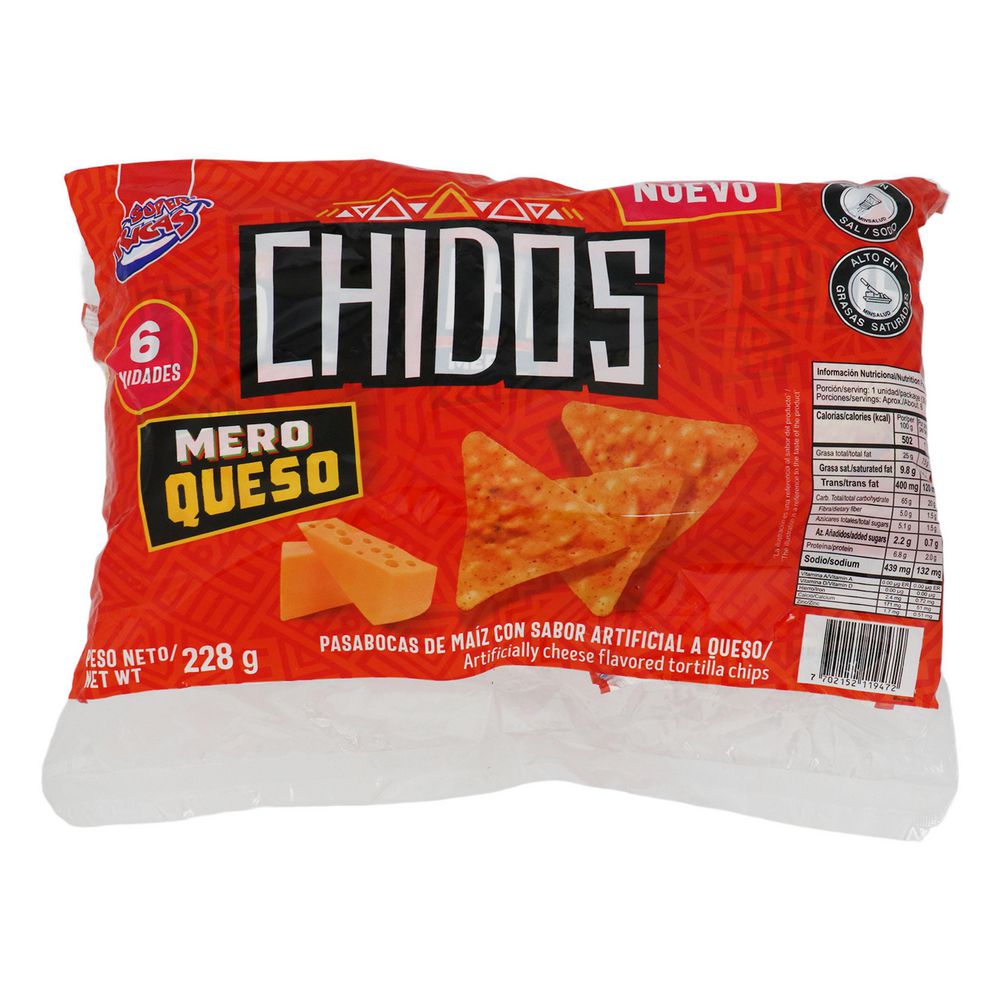 Pasabocas CHIDOS MAIZ SABOR ARTIFICIAL QUESO (228  gr) img #1