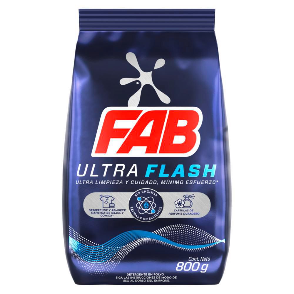Detergente En Polvo FAB Ultra Flash (800  gr) img #7