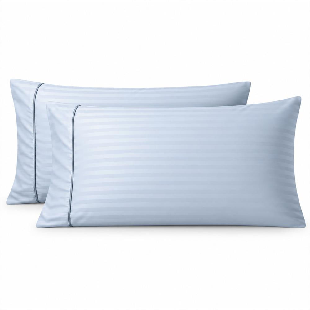 Fundas De Almohada Gris Plata Premium 55X75 Cm Con Embone img #1