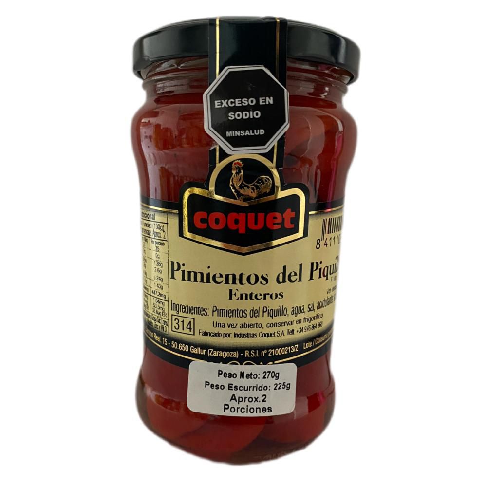Pimientos COQUET enteros (300  gr) img #1