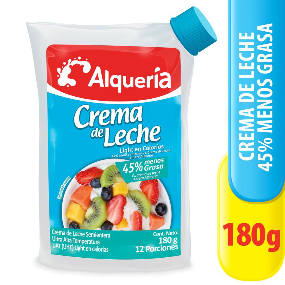 Crema de leche ALQUERIA semi entera light (180  gr) img #1