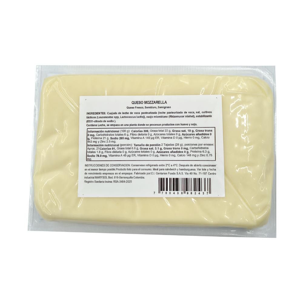 Queso Mozzarella CENTURION Bloque (600  gr) img #2