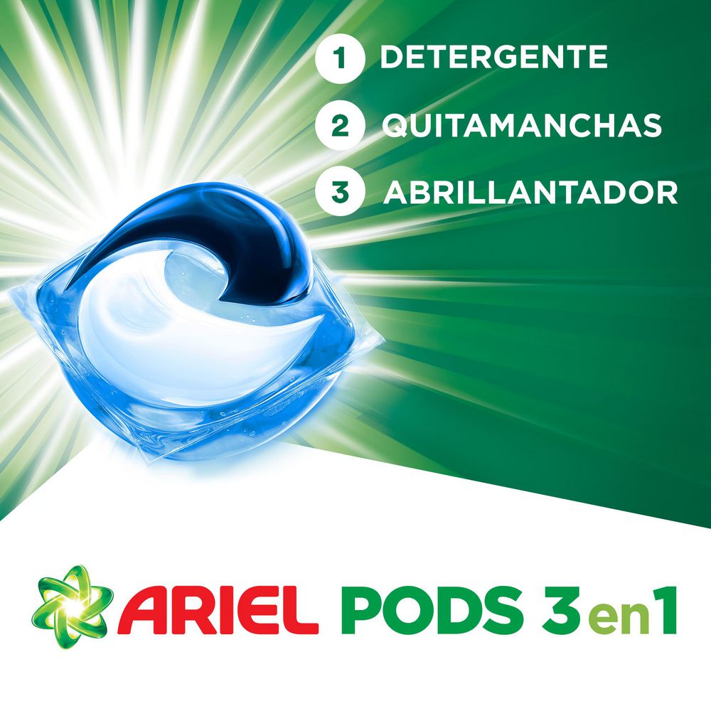 Detergente en cápsulas ARIEL 57 Pods para ropa  (57  und) img #2
