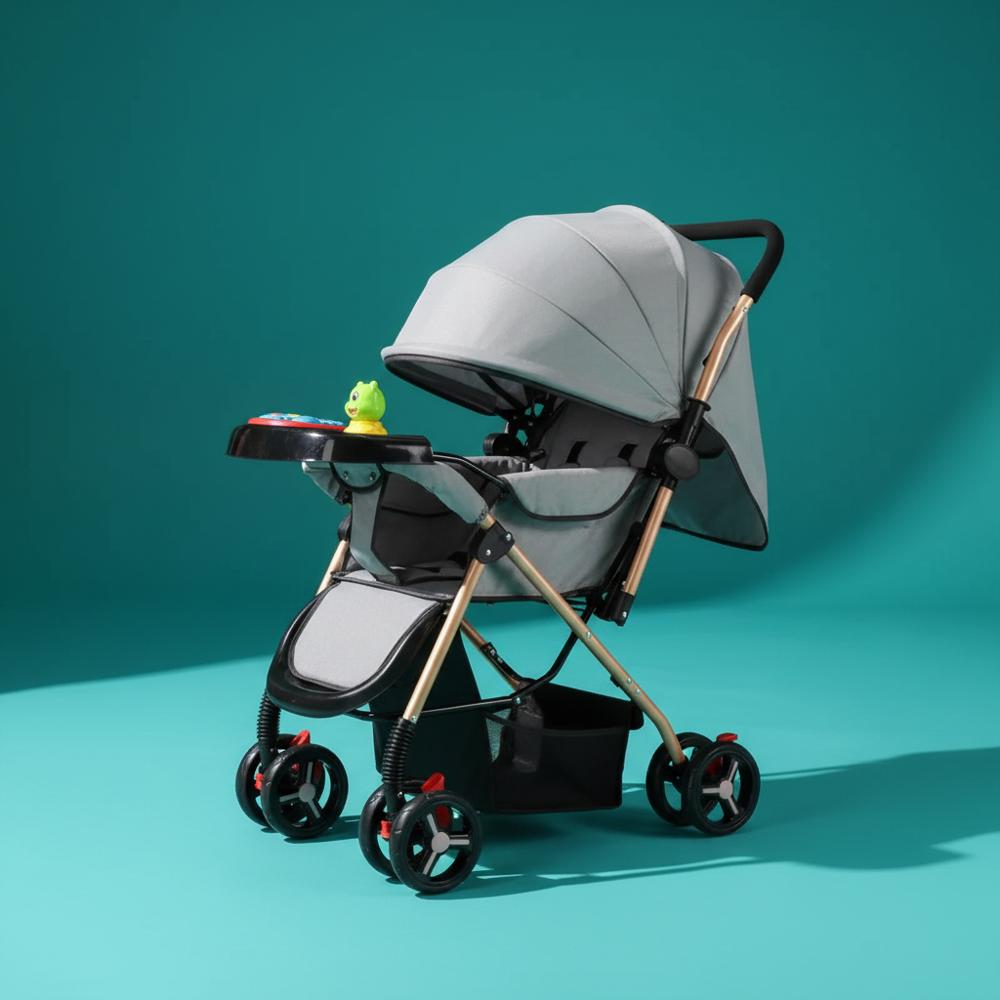 Coche Para Bebes Reversible Compacto Ultima Generacion Color Gris img #3
