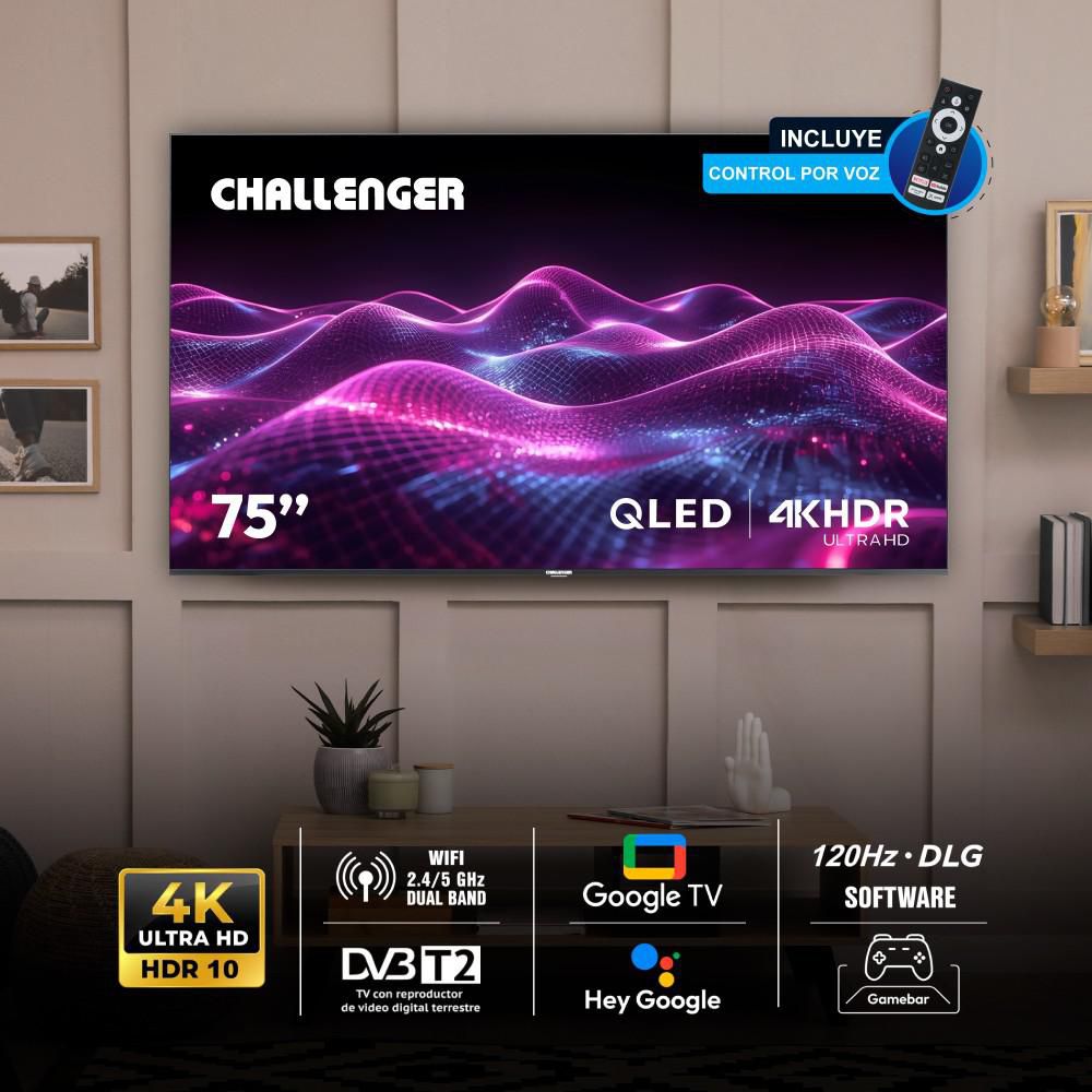 Televisor CHALLENGER 75 pulgadas QLED Uhd4K Smart TV 75TG4770 img #3