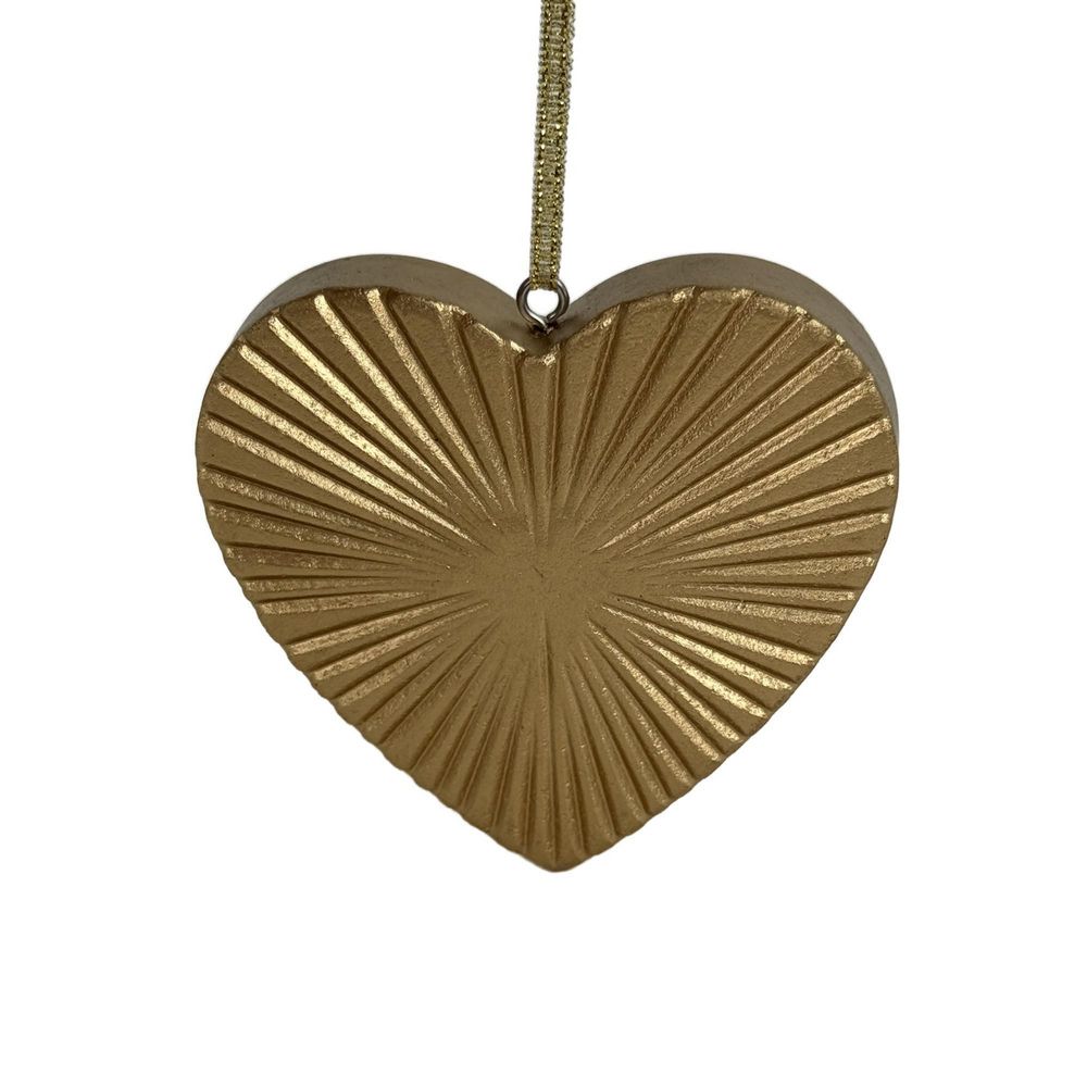 Corazon colgante de madera dorado FINLANDEK 2024900062 img #1