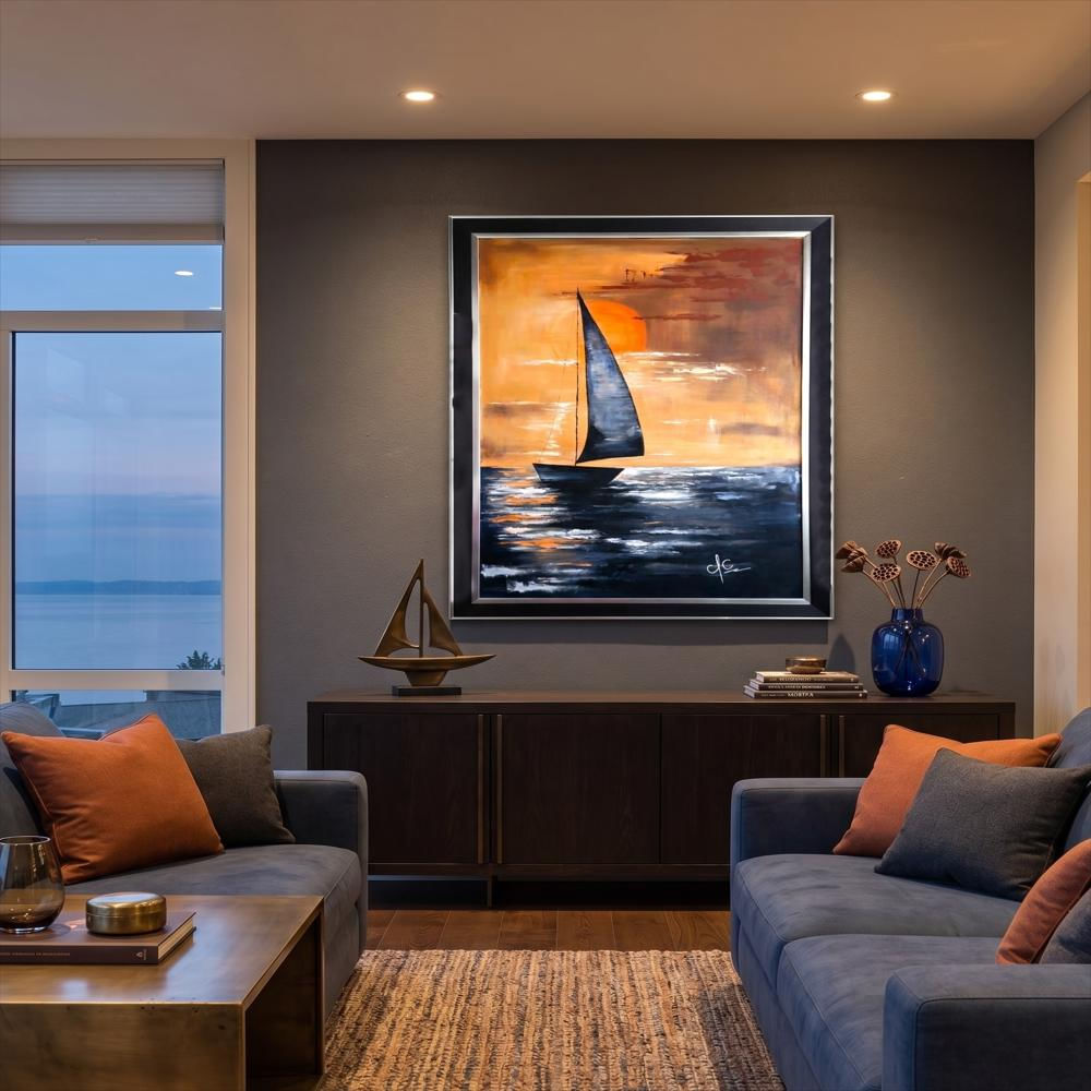 Velero Decoración De Interiores Cuadro En Acrílico img #3