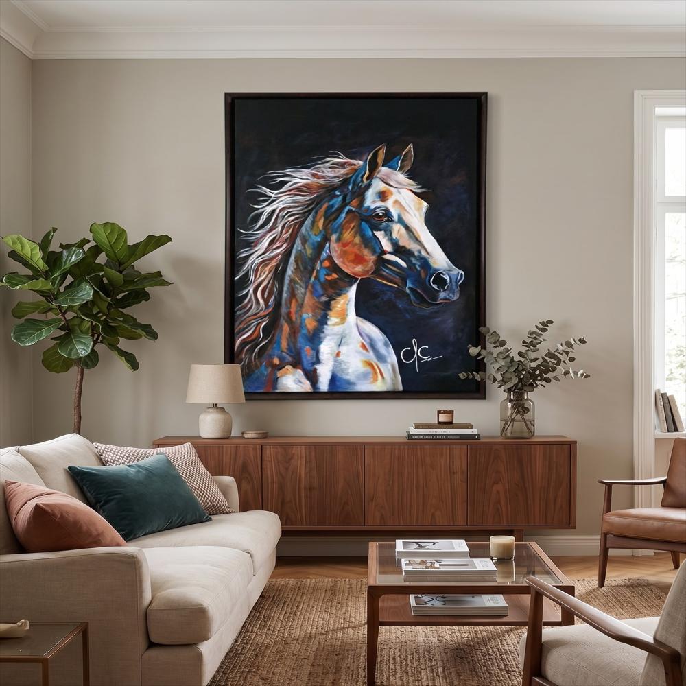 Caballo Colorido Cuadro Decorativo Hogar img #4
