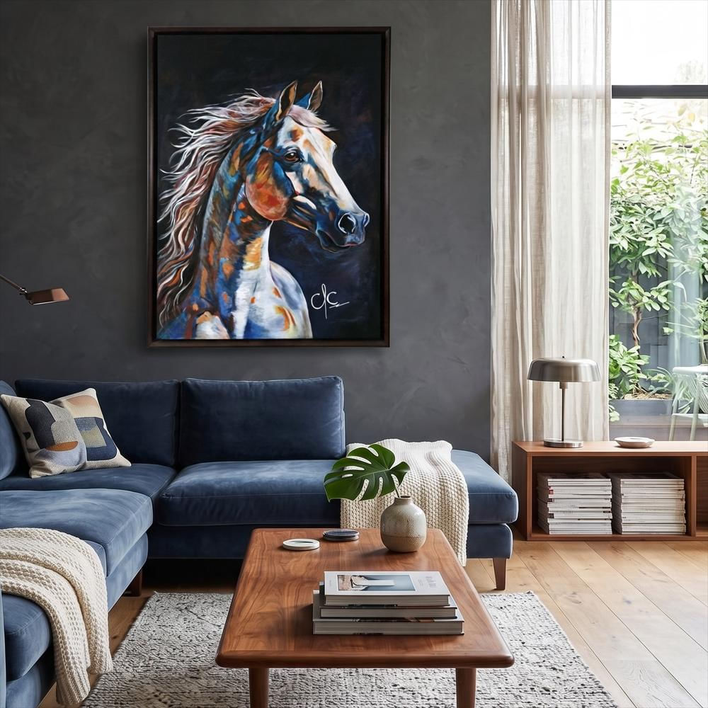 Caballo Colorido Cuadro Decorativo Hogar img #5