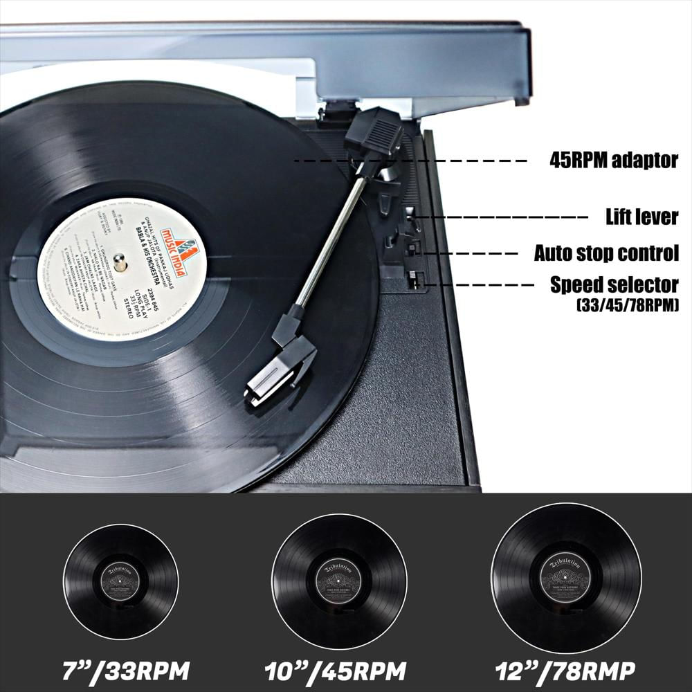 Tocadiscos Looptone 10 En 1 Bluetooth Con Parlantes Externos Cd Y Casete img #4