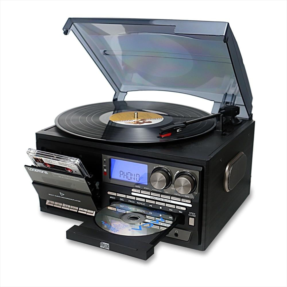 Tocadiscos Looptone Bluetooth Con Cd Casete Radio Y Grabador Usb img #1
