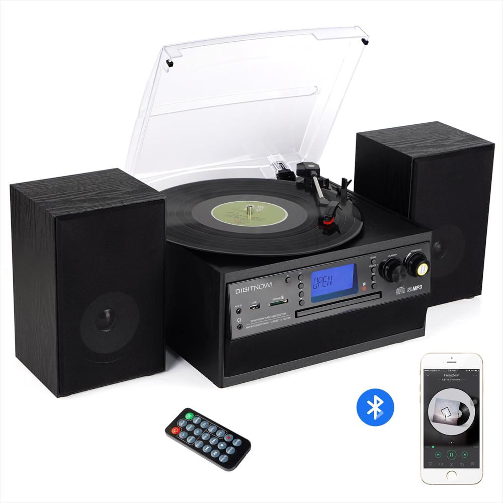 Tocadiscos Caymuller Bluetooth Con Cd Casete Radio Y Control Remoto img #1