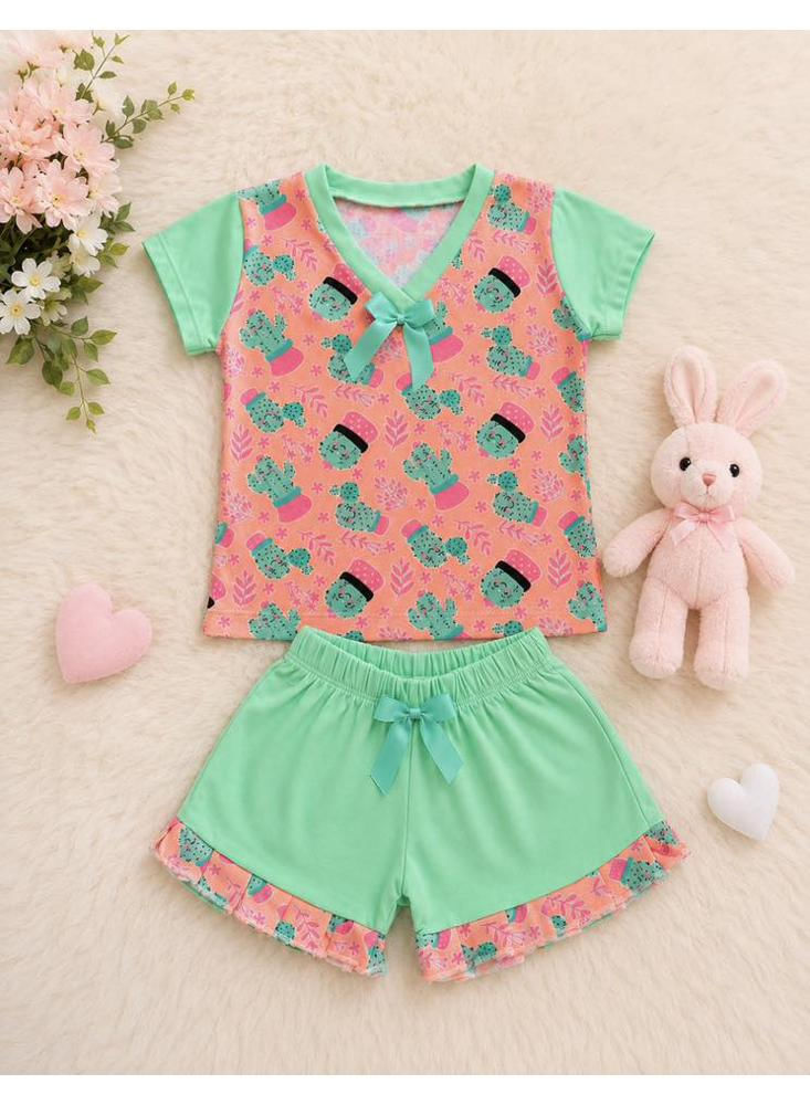 Pijama Niña Verde Cactus img #2