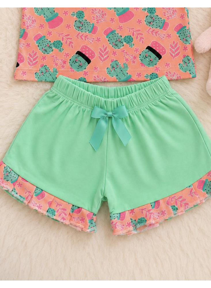 Pijama Niña Verde Cactus img #3