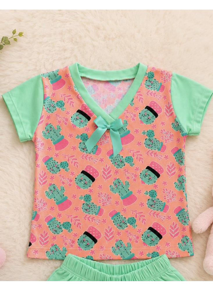 Pijama Niña Verde Cactus img #4
