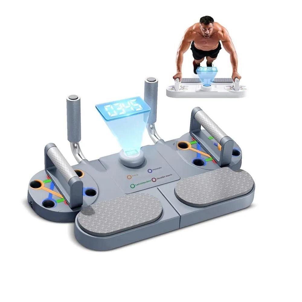 Tablero Flexiones Multifuncional + Cronometro Digital Gris img #1