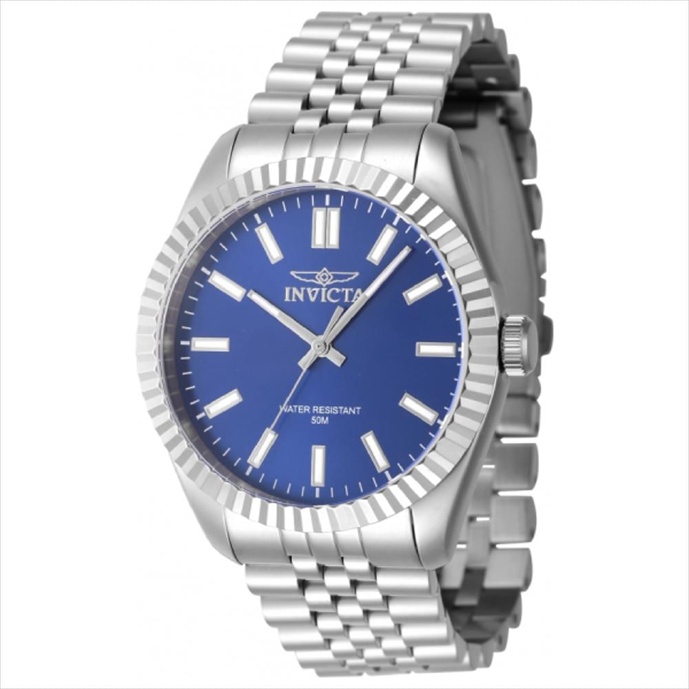 Reloj Invicta Acero Inoxidable Plateado Bisel Azul img #1
