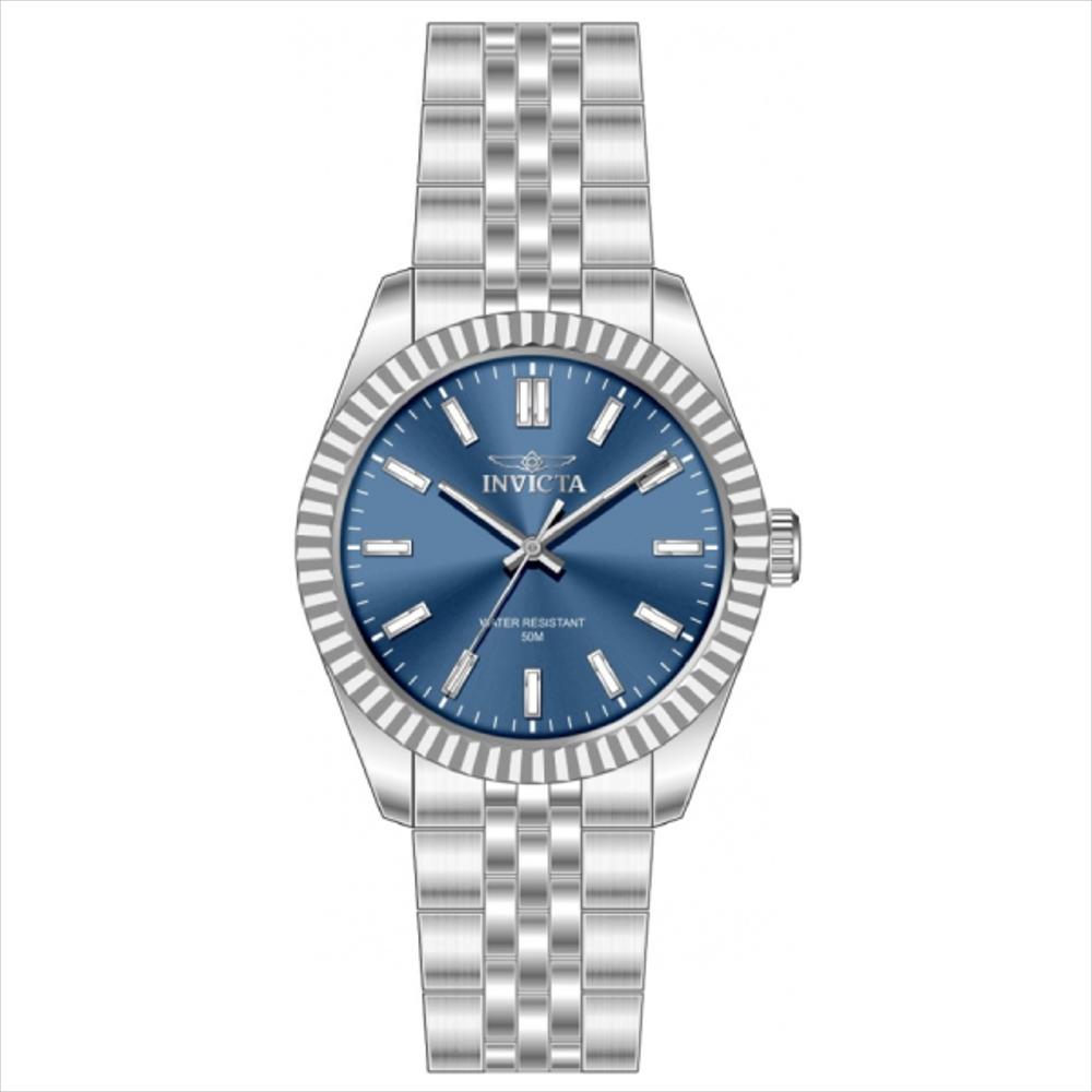 Reloj Invicta Acero Inoxidable Plateado Bisel Azul img #2