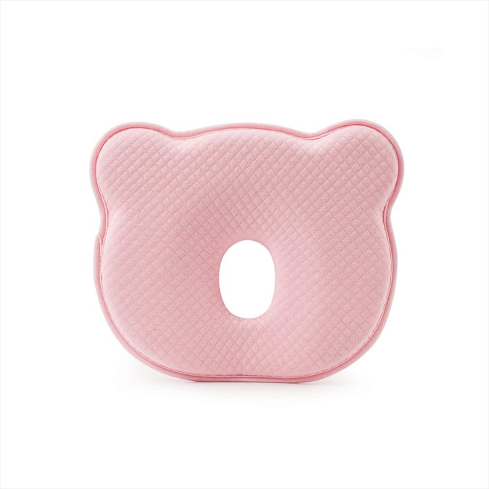 Almohada De Algodón Orgánico Ortopédica Memoria Oso Rosa img #1