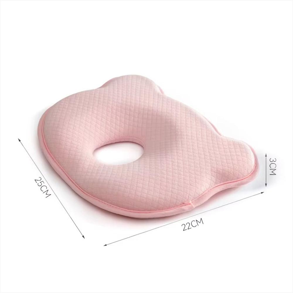 Almohada De Algodón Orgánico Ortopédica Memoria Oso Rosa img #2