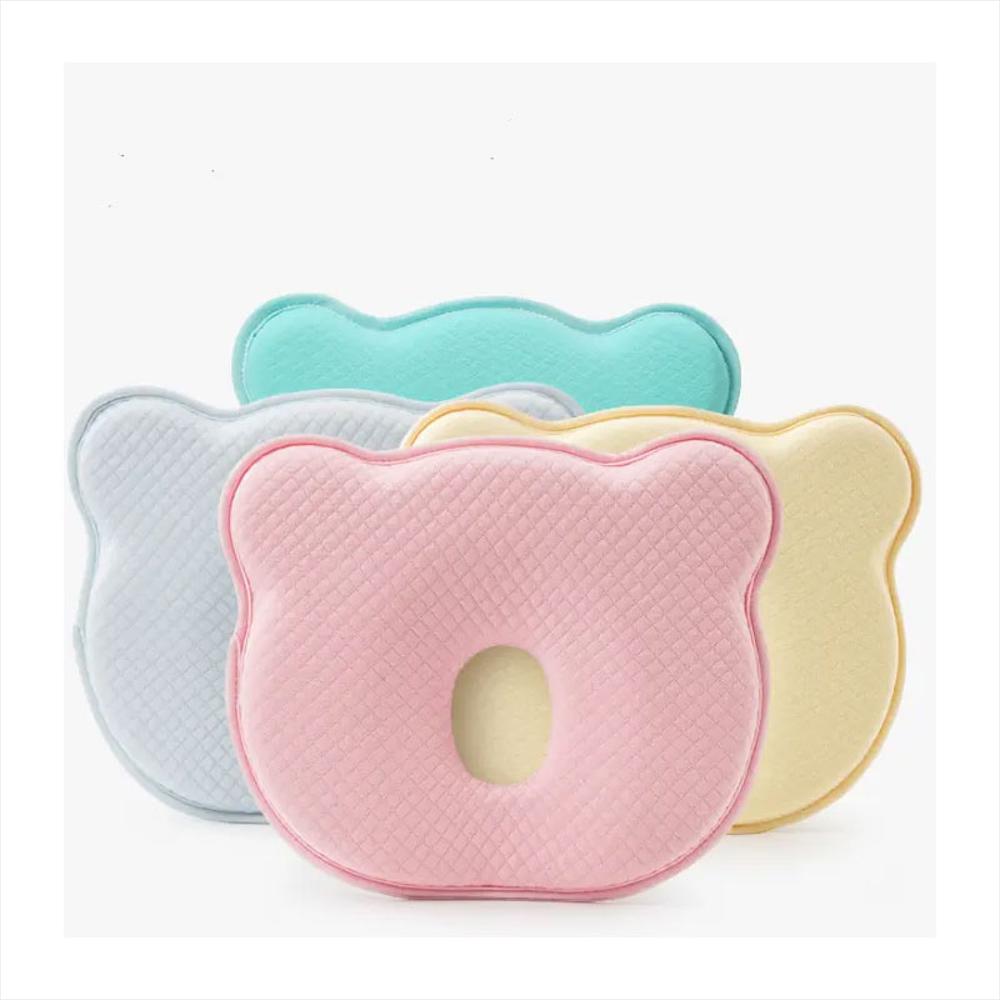 Almohada De Algodón Orgánico Ortopédica Memoria Oso Rosa img #3