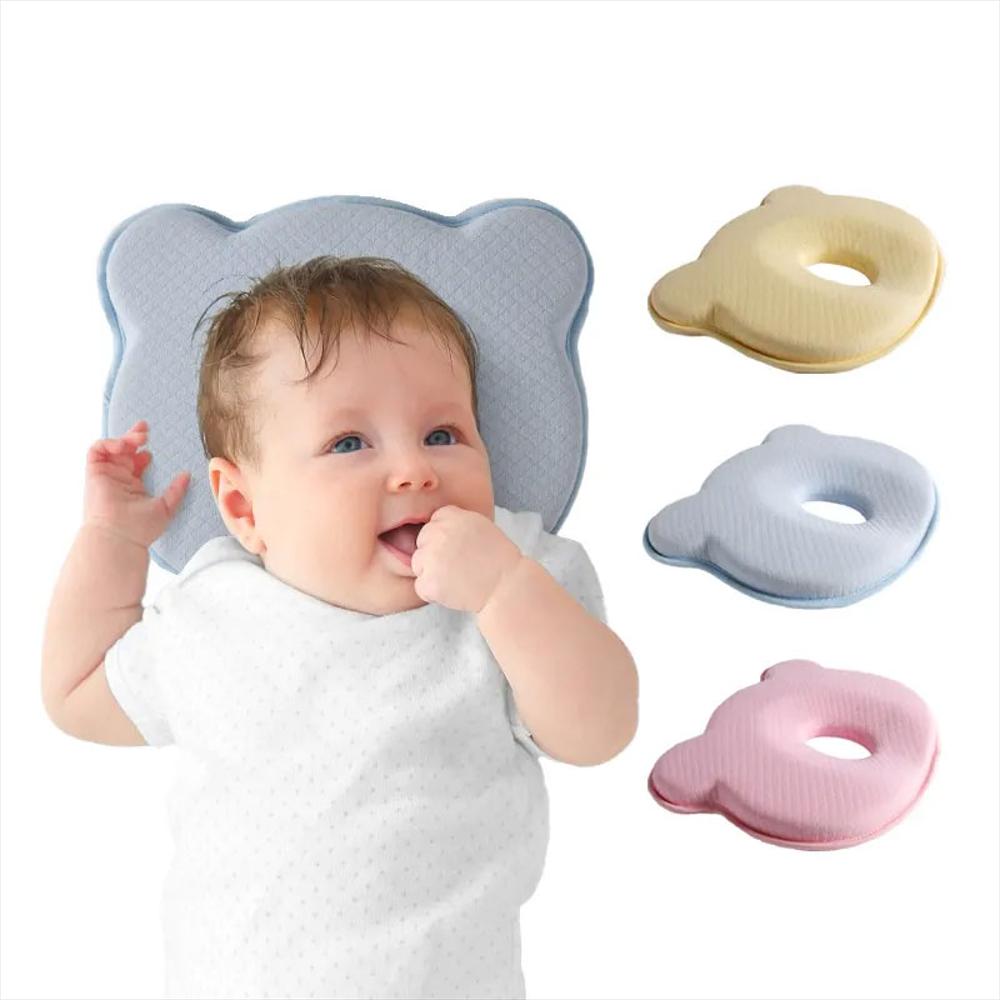 Almohada De Algodón Orgánico Ortopédica Memoria Oso Rosa img #4
