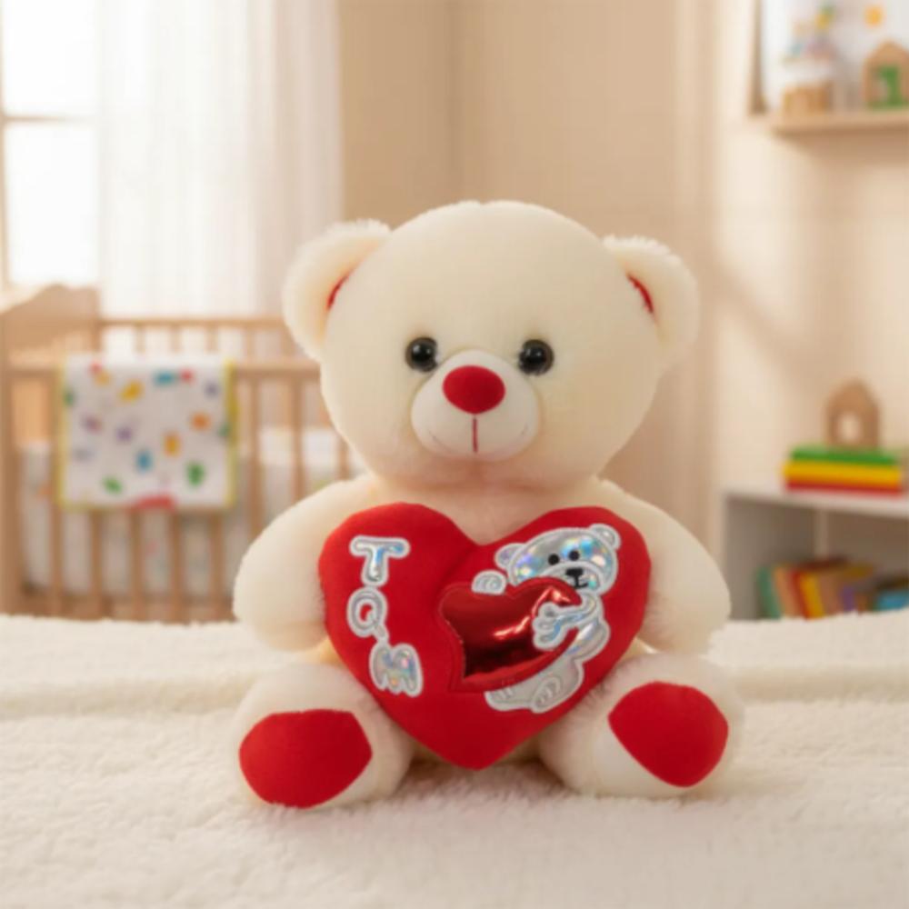 Peluche Oso Suave Y Tierno Con Corazón Te Quiero 25Cm img #3