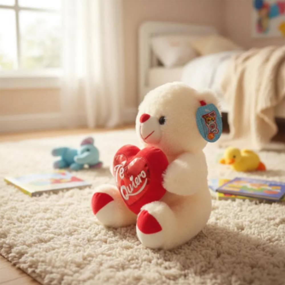 Peluche Oso Suave Y Tierno Con Corazón Te Quiero 25Cm img #4
