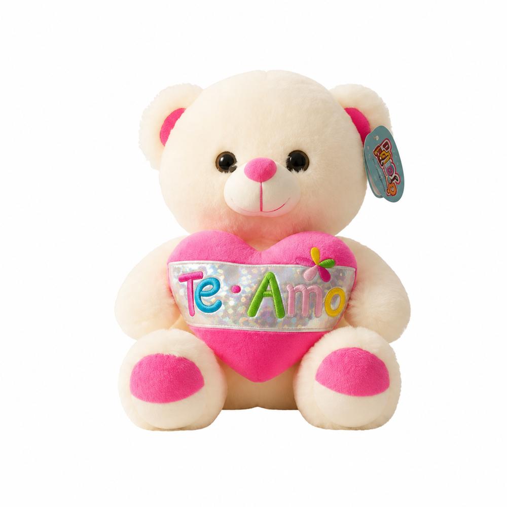 Peluche Oso Suave Y Tierno Con Corazón Te Amo 25Cm img #1