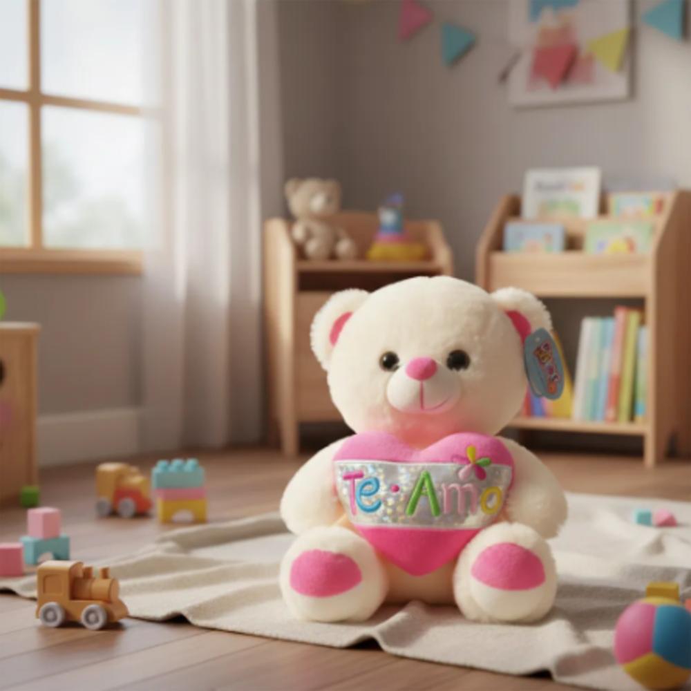 Peluche Oso Suave Y Tierno Con Corazón Te Amo 25Cm img #5