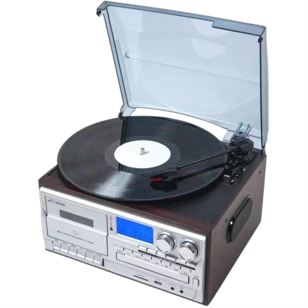 Tocadiscos Victor Vwrp 4200 Cosmopolitan 8 En 1 Bluetooth Con Cd Casete img #1