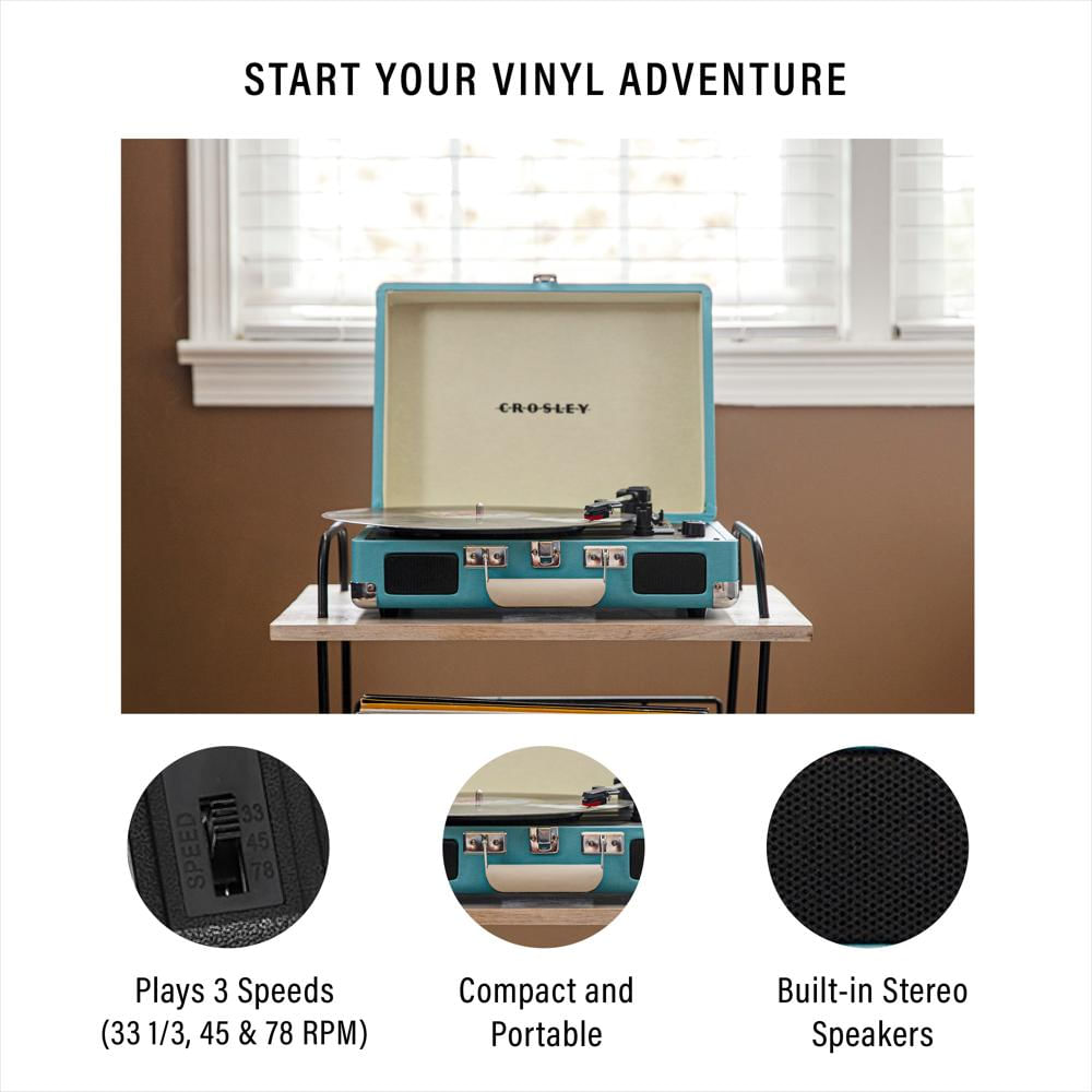 Tocadiscos Crosley Cruiser Plus Bluetooth Con Parlantes Integrados Turquesa img #2