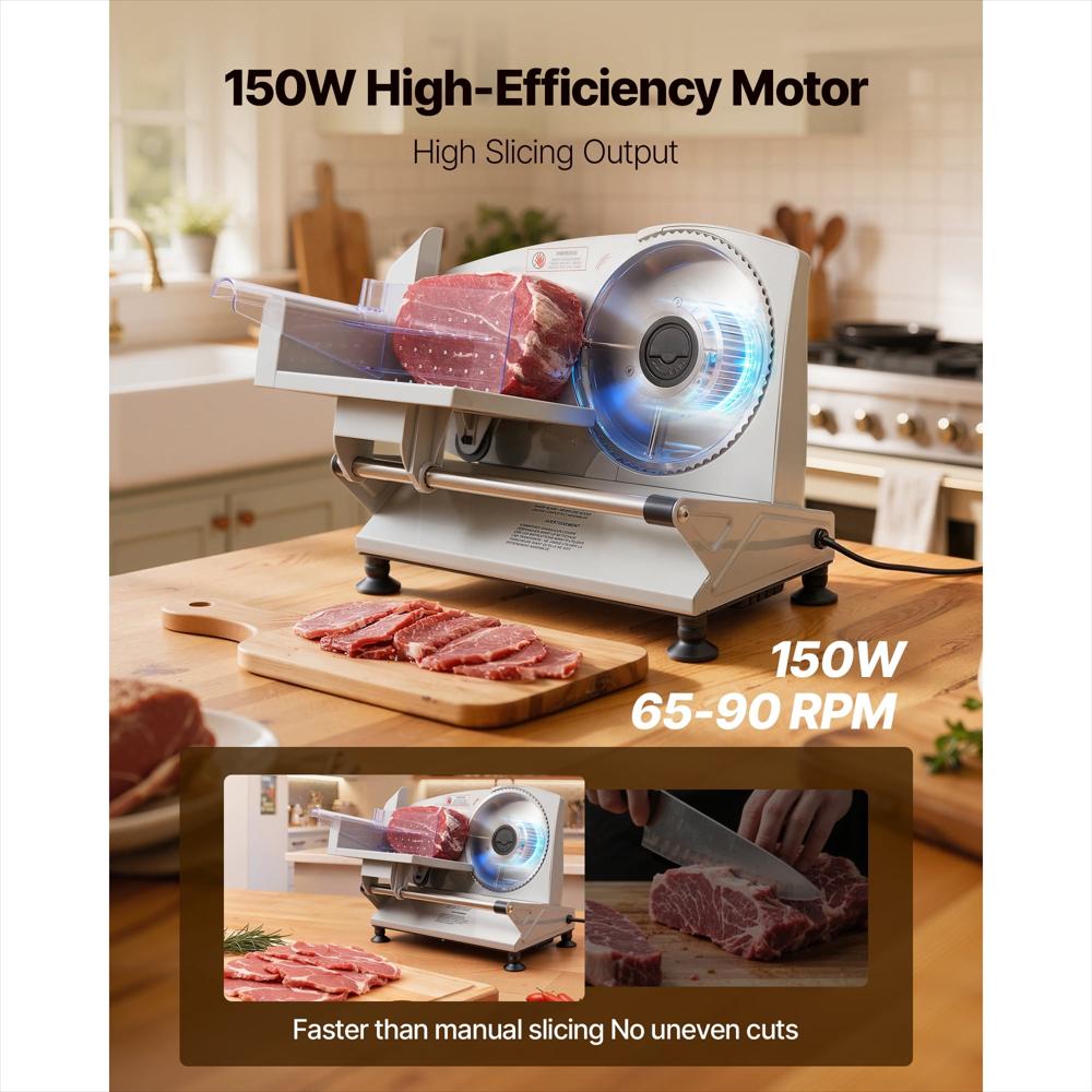 Cortadora De Alimentos Kffkff 150W Con 2 Cuchillas De 6.7 Pulgadas img #5