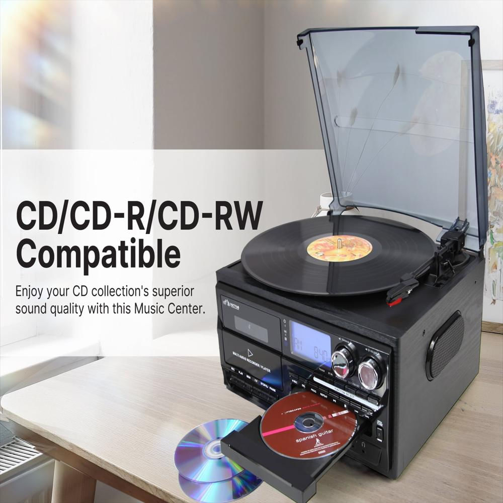 Centro Musical Tocadiscos Victor Vwrp 4200 Cosmopolitan 8 En 1 Bluetooth Cd Cassette img #2