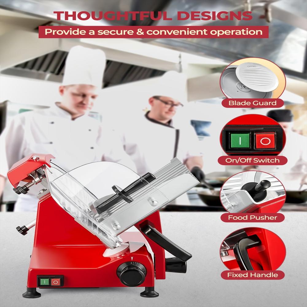 Cortadora De Alimentos Fohere Comercial 300W Semiautomática Con Cuchilla img #4