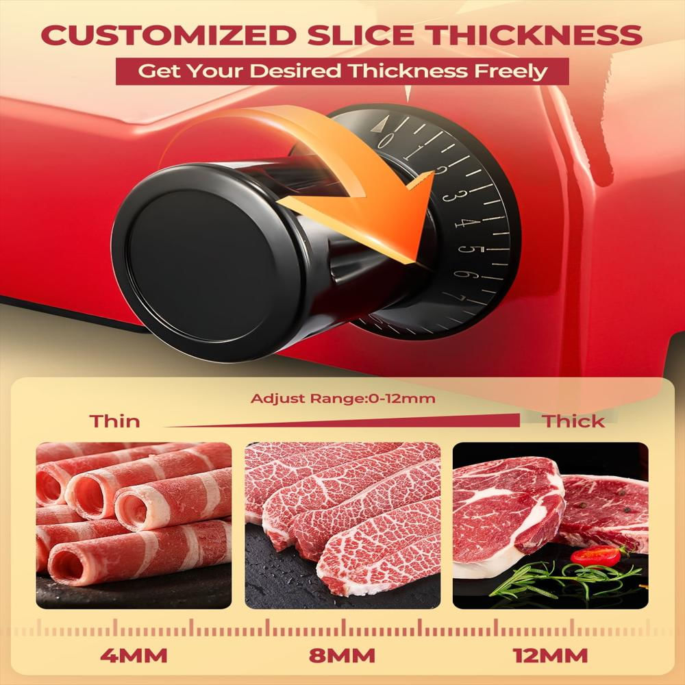 Cortadora De Alimentos Fohere Comercial 300W Semiautomática Con Cuchilla img #5